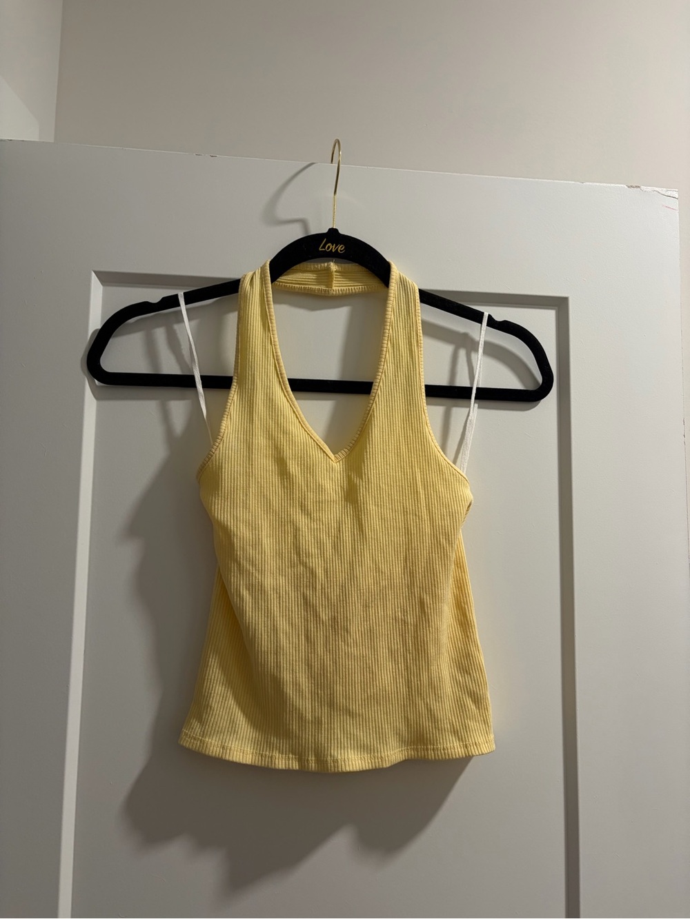 American Eagle Yellow Halter Going Out Top